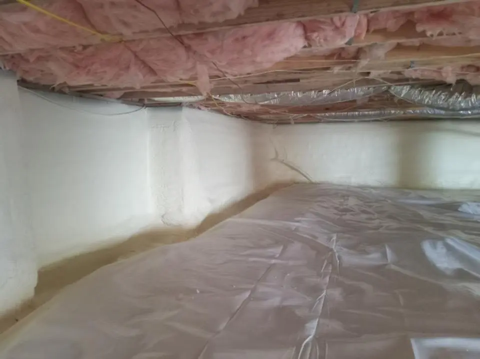 Crawl space encapsulation with closed-cell spray foam for Roof Maintenance in West Miami